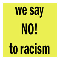Banner No to racism
